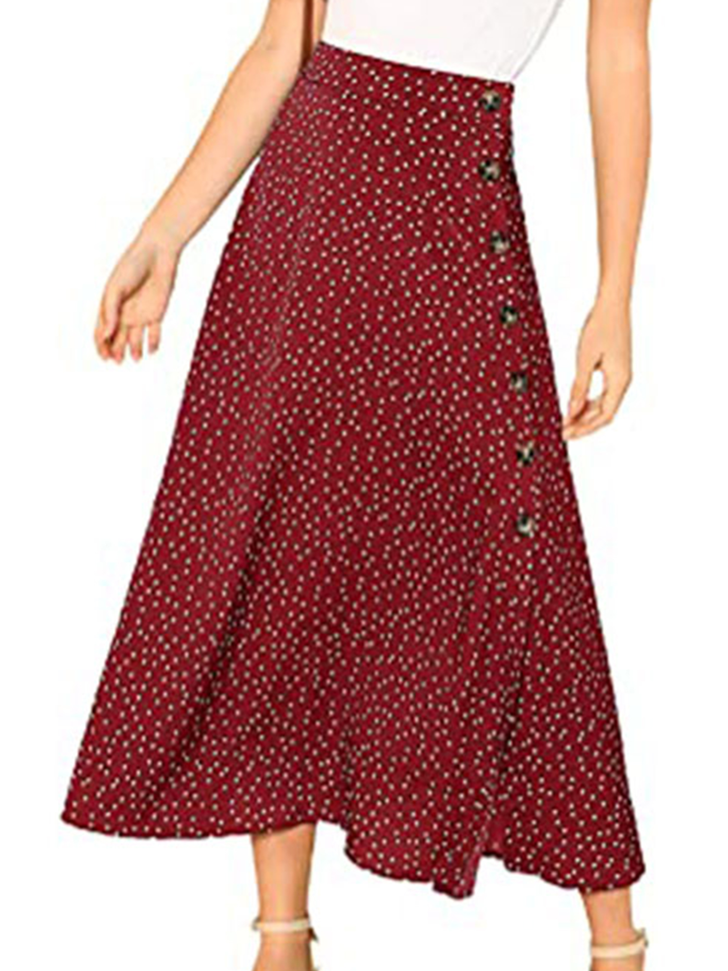 Glonme Ladies Aline Bohemian Long Skirt Casual Beach Skirts Flowy