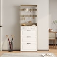 thumbnail image 4 of Sumdeal Modern Shoe Cabinet with Storage Drawers,OAK, 4 of 10