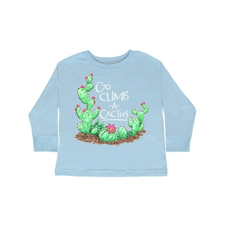 

Inktastic Go Climb a Cactus Cacti and Succulents Gift Toddler Boy or Toddler Girl Long Sleeve T-Shirt