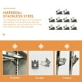 thumbnail image 6 of Heavy Duty Stainless Steel Freezer Shelf Clips for Refrigerator Cooler Supports Replacement Buckles and Secure, 6 of 6