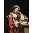 thumbnail image 3 of Angelica Kauffmann 15x18 Black Modern Framed Museum Art Print Titled - A Sybil (1775), 3 of 5