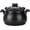 Black, variant on 4 Quart Large Cauldron Crock Pot, Glazed Ceramic Cooking Pot with Lid for Stovetop Soup, Stew and Porridge, Even Heating, Easy to Clean