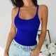 thumbnail image 1 of mfyjkho Camisetas Sin Mangas Para Gimnasio Para Mujer, Blusas Sin Mangas Ajustadas Con Cuello En U De Color Liso Para Mujer Tops Casuales Para Mujer Xxl, 1 of 6