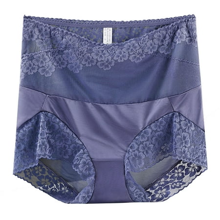 

Mackneog High Rise Underwear Women Ladies Waist High Waist Lace Mesh Sexy Waist Slim Thin Underwear Lace Lace Thong Plus Size Panties