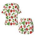 thumbnail image 2 of Sigee Strawberry for Sleepwear Casual Pjs with Pockets Women's Pajamas Sets Shorts 2 Piece Short Sleeve Lounge Sets 4X-Large, 2 of 9