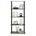 thumbnail image 3 of Furinno Turn-N-Tube 5 Tier Multipurpose Wooden Display Shelf, Grey/Black, 3 of 4