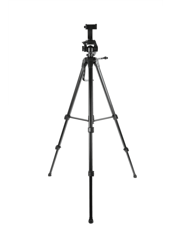 onn. 67-inch Tripod with Smartphone Cradle for DSLR Cameras, Smartphones and GoPro Action Cameras