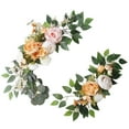 thumbnail image 2 of 2x Wedding Arch Flowers Welcome Sign Ceremony Decor Greenery Leaves , Orange, 2 of 9