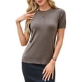 thumbnail image 3 of Arach&Cloz Women's Wool Blend Business Casual Loose Fit Summer Sweaters Outfits, 3 of 7