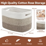 3 Pack Storage Basket, Woven Baskets for Storage, Organizer Bins Laundry Basket, Decor Basket for Toys, Towels, Books