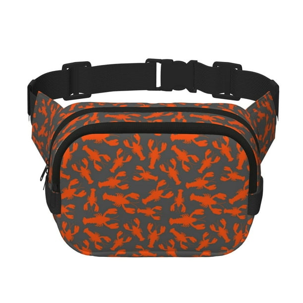 Balery Crayfish Mochila Cinturón para Mujeres y Hombres, Bolsa de Cintura Impermeable de Doble Capa con Correa