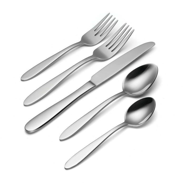 Set Posate Oneida Chef's Table 45 Pezzi - Acciaio Inox 18/0 - Design Martellato Artigianale - Servizio 8 Persone - 3