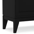 thumbnail image 2 of Simpli Home Harper 30 inch Wide Solid Hardwood Mid-Century Modern Low Storage Cabinet in Black, 2 of 11