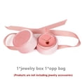 thumbnail image 3 of Anillo redondo Caja de portador Bowknot Collar de compromiso Pendientes Pendientes Pulseras Organizador Joyería Novio Cosas Accesorios Pink Colgante Caja Methold AP004488-02, 3 of 7
