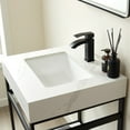 thumbnail image 6 of Funes 24" Single Sink Bathroom Vanity in Brushed Gold Frame White Top No Mirror, 6 of 7