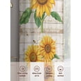 thumbnail image 6 of Sunflower Sheer Curtains 72 Inch Length 2 Panels Set - Light Filtering Window Treatments, Yellow Summer Botanical Vintage Rod Pocket Semi Curtains for Living Room/Bedroom/Kitchen Décor, 104"W x 72"L, 6 of 7