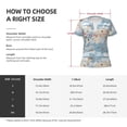thumbnail image 7 of Honeii Animals Travel World Map Print Women's V-Neck T-Shirt,Short Sleeve V Neck Tees Tops for Women , Perfect for Work, Travel, and Everyday Wear, 7 of 7