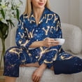 thumbnail image 6 of Uemuo Beautiful New Year 2024 Pattern Womens Pajama Sets,PJ Set for Women,Pajamas for Women Logo,Long Sleeve Pajama Set for Women,Soft Long Sleeve Top With Pants-Small, 6 of 9
