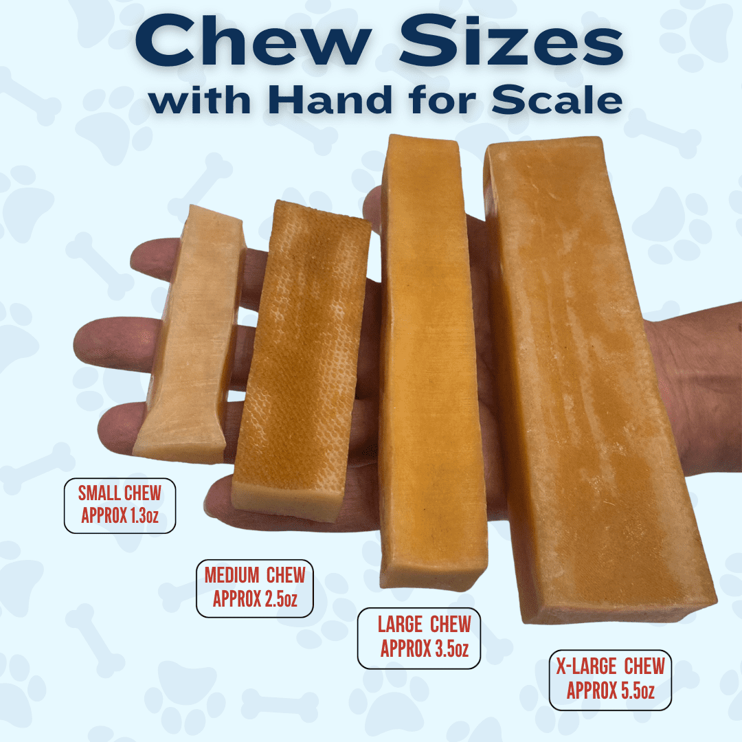 Doggo Dog Chew Natural Himalayan Yak Chews for Dogs, Medium, Long-Lasting, 1 lb, 6 Pieces