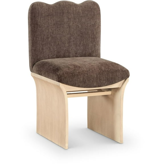 Meridian Furniture Shaw Brown Chenille Fabric Upholstered Dining Chair