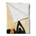 thumbnail image 2 of Pin up Girl Soft Flannel Fleece Throw Blanket, Long Curly Haired Young Lady with Bikini Posing, Cozy Plush for Indoor and Outdoor Use, 70" x 90", Pale Orange Blue Grey, by Ambesonne, 2 of 5