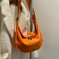 thumbnail image 1 of stanreset Sacs Messager pour Femmes en Tissu Oxford Sac Diagonal Mode Jeunesse Dames Ceinture Réglable Pack Forme de Dumpling Grande Capacité Hobos Orange, 1 of 9