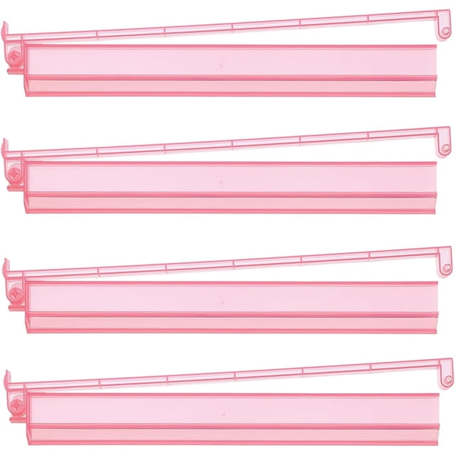 Mahjong Racks with Pushers Acrylic 4PCS Set 18.5in American Majiang Tile Racks Mahjong Accessories and Gifts (4 Colors)