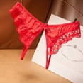 thumbnail image 2 of Women's Sexy Lace Thong Panties Low Waist Open Slit Design Comfortable Breathable Underwear for Daily Wear, 2 of 2