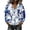 06#Dark Blue, variant on Women’s Halloween Print Hoodie Ghost Pumpkin Spider Web Design Zip Up Long Sleeve Jacket for Fall Casual Party Wear