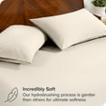 thumbnail image 3 of Bare Home Ultra-Soft Fitted Sheet + Pillowcase Set - Premium 1800 Collection - Deep Pocket - Twin XL, Sand, 3 of 8