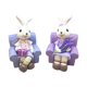 thumbnail image 1 of Hay un vídeo de adornos de resina pareja de lavanda conejo patas colgantes muñeca lindos adornos de escritorio para el hogar-9780 ANGGREK Otros, 1 of 8