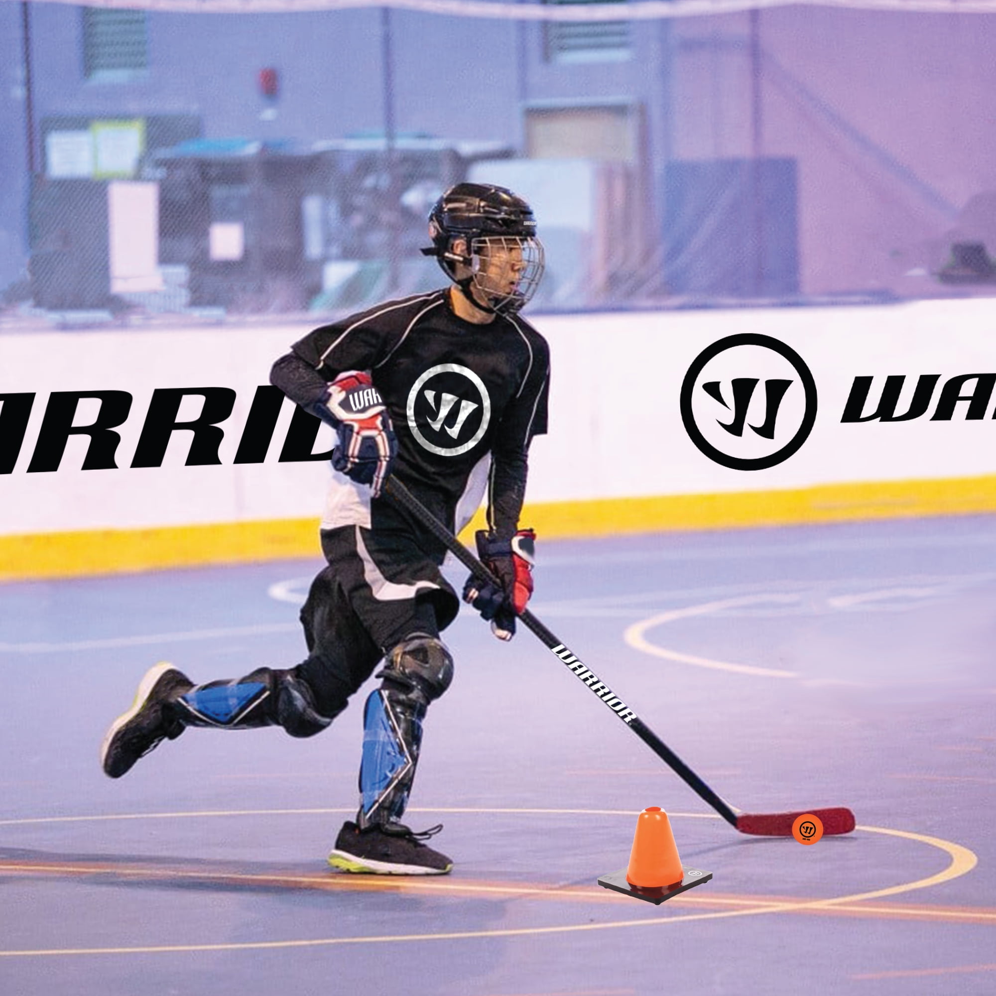 Warrior 50″ Wood Street Hockey Player Stick, Youth Ages 5–10, Right-Hand Curve