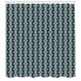 thumbnail image 2 of Abstract Shower Curtain, Irregular Design of Random Geometric Elements in a Classic Style, Fabric Bathroom Set with Hooks, 69W X 84L Inches Extra Long, Night Blue and Pale Sepia, by Ambesonne, 2 of 2
