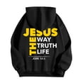 thumbnail image 5 of Mens Jesus Hoodie Letter Print Hooded Sweatshirt Relaxed Fit Long Sleeve Casual Streetwear Hoodies for Men Graphic, 5 of 5