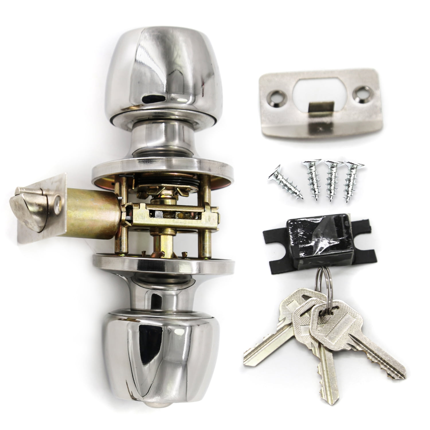 Villar Home Designs Door Knob Versa Chrome Keyed 10 Pack