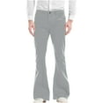 thumbnail image 2 of WREESH Men's Flared Pants Casual Pockets Zipper Button Vintage Pants Bell-Bottoms Trousers Gray, 2 of 6