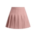 thumbnail image 6 of Purcolt Women's Pleated School Uniform Skirt, High Waist Mini Length A-Line Pull-On Silhouette Smooth Woven Preppy Soft Feel for Travel and Everyday Wear, 6 of 6