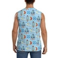 thumbnail image 4 of Pofeuu Cartoon Rocket With Space Print Men's Muscle T-Shirt, Sleeveless, Muscle Tank, Classic Muscle Tee Top For Men Casual Sleeveless Muscle T-Shirt Trendy Clothes-Large, 4 of 7