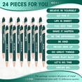 thumbnail image 3 of Juego de bolígrafos Yeaqee, 24 unidades, lápiz capacitivo de tinta negra, verde oscuro, 3 of 7