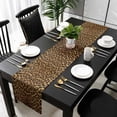 thumbnail image 3 of Brown Leopard Print Table Runner 70 Inches Long, Classic Abstract Animal Patterned Kitchen Coffee Dining Table Decoration for Home Party Birthday Wedding Home Decor 13x70 Inches, 3 of 8