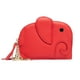 thumbnail image 1 of Monedero pequeño de piel de vaca suave y fino con diseño distintivo de elefante para mujer, 1 of 6