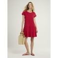 thumbnail image 4 of Time and Tru Women's and Women's Plus Tiered Cotton Mini Dress, Sizes XS-4X, 4 of 4