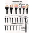 thumbnail image 3 of Juego de brochas de maquillaje HGHDBT, 65 piezas, color negro con funda Professional, 3 of 9
