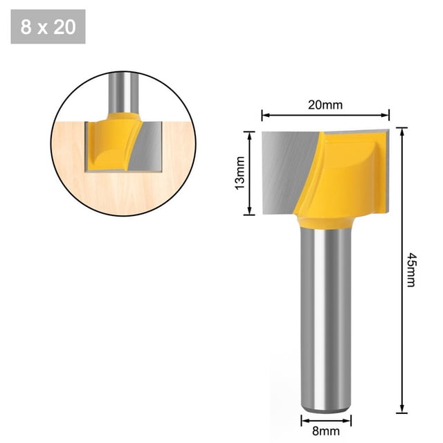 8mm Cleaning bottom Engraving Bit Router bit Woodworking CNC milling cutter