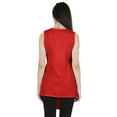 thumbnail image 5 of Moomaya Solid V-neck Tunic TankTopFor Womens Sleeveless SummerTopsAsymmetric Hem, 5 of 7