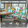 thumbnail image 4 of XYZCANDO Tropical Fruit Flower Print RV Dinette Cushion Covers Blue Stripe Camper Accessories Universal Slip Covers for Loveseat Cushion Covers for Couches and Sofas Travel Trailer Accessories, 4 of 6