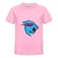 thumbnail image 1 of Camiseta MrBeast Niño Niña Verano Algodón Playera Pantera Azul Infantil Regalo Moda Casual Fans Ropa Fresca Estampada Diario, 1 of 4