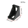 thumbnail image 2 of Uxcell Inside Corner Bracket Gusset  1.1''x 1.1'' for 2020 Series Extrusion Profile Aluminum Black 10 Pcs, 2 of 3