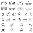 thumbnail image 4 of 28 Pcs Face Painting Stencils Set,Happon Reusable Face Paint Templates, Body Painting Stencils,Reusable Soft Tattoo Stencils for Kids Party Art Painting, 4 of 7