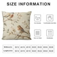 thumbnail image 5 of Wuche  Adorable Bird Throw Pillow Cover Willow Branch Cute Robin Rustic Vintage Animal Watercolor Print Cozy Square Cushion Case for Men Women Boys Girls Room Home Decor  18x18 Inch Short plush, 5 of 5